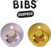 BIBS Fopspeen - Maat 2 (6-18 maanden) DUOPACK - Dusty Lilac & Oker - BIBS tutjes - BIBS sucettes
