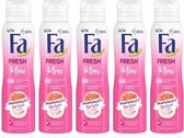 Fa Deodorant Spray Grapefruit & Lychee 150 ml - Multipak 5 stuks