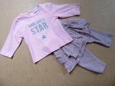 wiplala ,kledingset  ,meisje, rose shine like a star  1 jaar 80