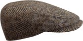 Stetson Bandera Harris Tweed flatcap grijs bruin maat XL 61 centimeter
