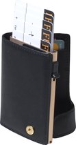 Tony Perotti Aluminium RFID portemonnee met papiergeld vak - Zwart
