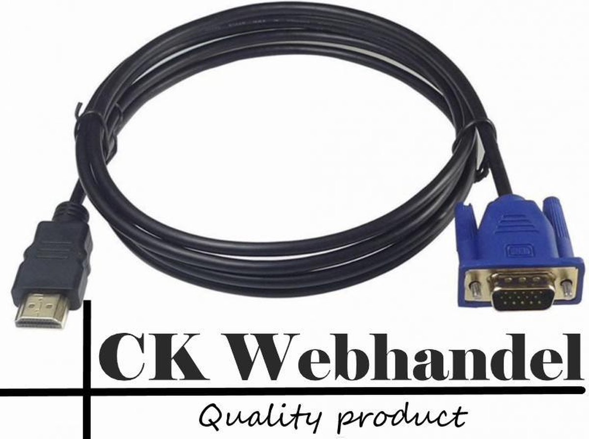 HDMI naar VGA Kabel 1080p Male to Male 1.8 Meter
