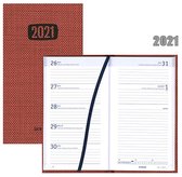 Brepols agenda 2021 - TESSUTO - NOTAVISION - Rood - 7d/2p - 6talig - 9 x 16 cm