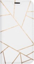 Design Softcase Booktype iPhone 11 Pro hoesje - Grafisch Wit / Koper