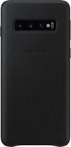 Samsung Lederen Cover - voor Samsung Galaxy S10 - Zwart