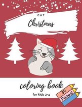 Cat Christmas Coloring Book For Kids 2-4