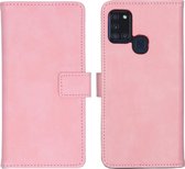 Samsung Galaxy A21s Hoesje met Pasjeshouder - iMoshion Luxe Booktype - Roze