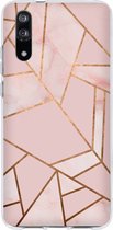 Design Backcover Huawei P20 hoesje - Grafisch Roze / Koper