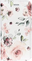 Design Softcase Booktype iPhone 6 / 6s hoesje - Roze Bloemen