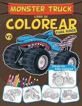 Monster Truck Libro De Colorear Para Ninos