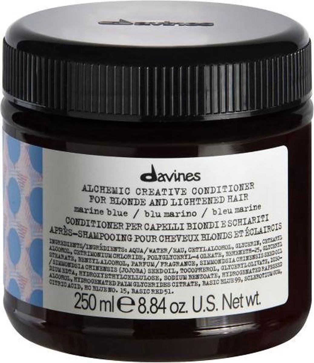 Conditioner for Blonde or Graying Hair Davines Alchemic Marine Blue 250 ml