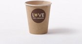 Love Fairtrade Biologische Koffiebekers Karton 230 cc 50 stuks - Kartonnen Bekers - Koffiebekers - Herbruikbare koffiebeker