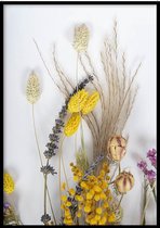 Poster Dried Flowers - 30x40 cm Met Fotolijst - Poster Droogbloemen - Ingelijst - WALLLL