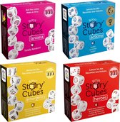 Spellenbundel - Dobbelspel - 4 Stuks - Rory's Story Cubes Actions, Fantasia, Emergency & Heroes