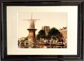 Oud Stadsgezicht Rotterdam - Molen aan de Coolsingel - Foto Print Wanddecoratie Lijst - 30x20 cm