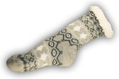 Super zachte warme wintersokken Licht grijs/Antraciet/Wit maat 37-42 (31579)