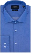 GENTS -  Overhemd Heren Volwassenen | Slim Fit | uni raf-blauw Maat XL 43/44