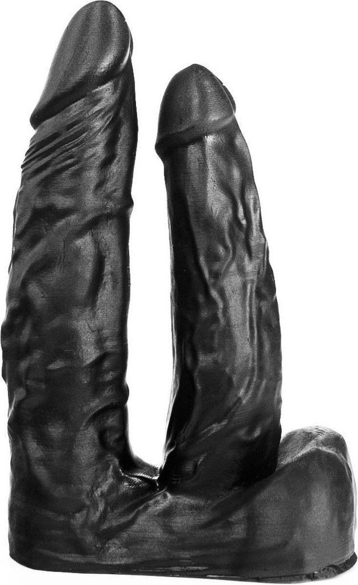 515 line - Dubbele Dildo - Lengtes 15.5 en 12 cm - Zwart