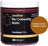 Leer Balsem -Kleur : Midden Bruin / Medium Brown - Kleur Herstel en Beschermen van Versleten Leer en Lederwaar – Leather Re-Colouring Balm