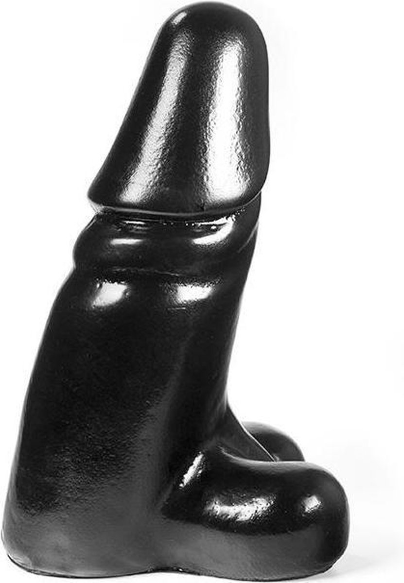 Dark Crystal Dildo met balzak 35 x 12 cm - zwart
