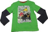 Angry Birds - Longsleeve - Groen & Zwart - 104 cm - 4 jaar - 100% katoen