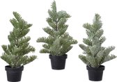 Mini kerstboom tafelboom boom plastic pot h30 cm groen