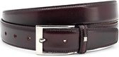 Mooie bordeaux heren riem 3 cm breed - Bordeaux - Casual - Echt Leer - Taille: 95cm - Totale lengte riem: 110cm