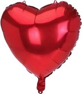 folieballon Hart 46 x 50 cm rood