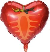 Tom Folieballon Aardbei 45 Cm Rood