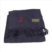 LANGE SJAAL- EFFEN - UNISEX - JEANSBLAUW - 185 X 75CM