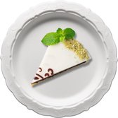 Luxe wegwerp suikkerriet dessert/salade borden 19 cm -Antique design -18 stuks-Biologisch afbreekbaar, vloeistof- en oliebestendig, magnetronbestendig, composteerbaar partybord- Mi