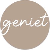 Muurcirkel geniet beige Ø 80 cm / Dibond - Aanbevolen