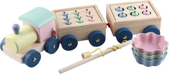 Thumbnail van een extra afbeelding van het spel Piosoo speelgoed treintje montessori educatief
