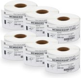 6x Compatible voor Dymo 11356 Name Badge Labels - wit - 89mm x 41mm