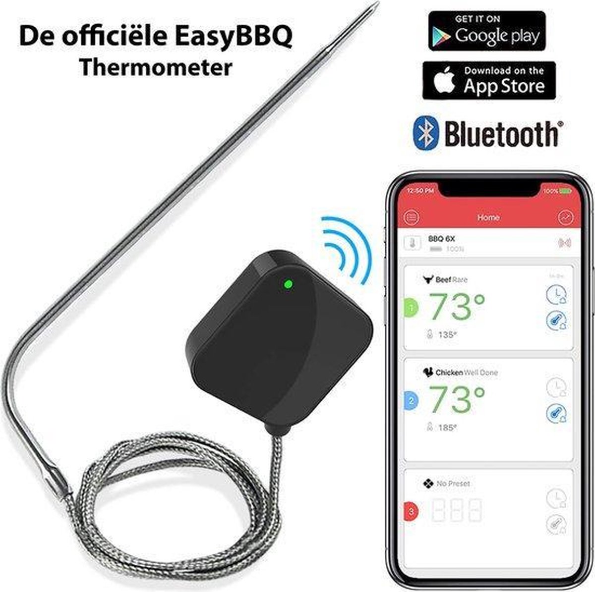 Thermomètre Cuisine Sonde Cuisson Thermomètre à Viande Sans Fil INKBIRD INT-11P - Bluetooth 91m Avec App Pour BBQ, Four Et Fumoir Barbecue Weber Sonde Temperature Cuisine