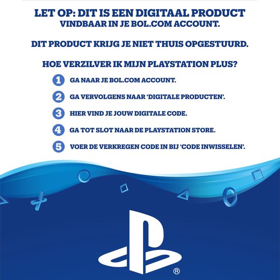 Sony Playstation Plus: 12 Maanden Lidmaatschap - PSN PlayStation Network - NL - Sony digitaal