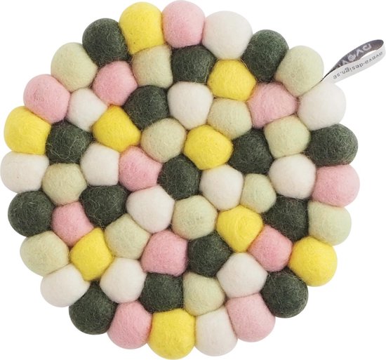 bolletjes-onderzetter trivet rond kleur botanique van Aveva