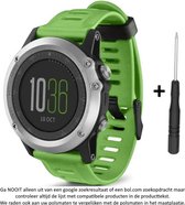 Groen Siliconen Bandje 26mm voor Garmin Fenix 3 / 3 HR / 3 Sapphire, Garmin Fenix 5x, Garmin D2 & Garmin Quatix 3 – NIET Quickfit Compatibel – 26 mm green smartwatch strap - band