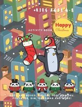 Happy Christmas! Activity Book Game For Kids Ages 4-8, Learning, Dots and Boxes, Tic-Tac-Toe, Gomoku, Pipelayer, Sim, Hangman and More!