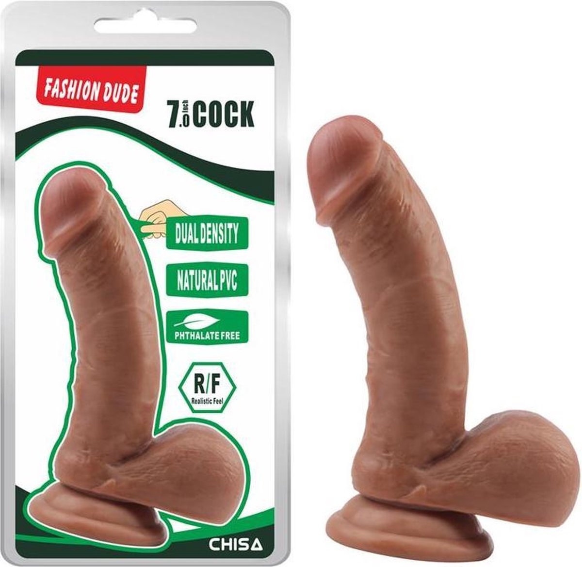 Dildo Dual Density Fashion Dude 17.5 x 4.1 cm Latin