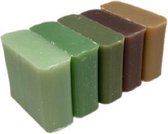 Soap bar set - handzeep savon de marseille Aloe vera, Verveine, Huile d'olive, Vanille, Honing 5x30 gr.