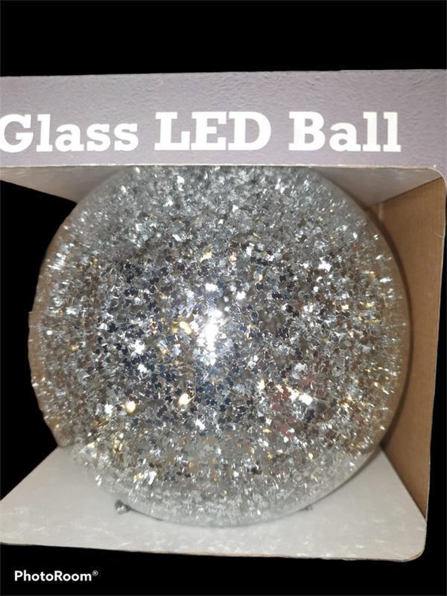 Glas glitter Led bal (lichtgevend) | bol.com