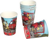 Tib Feestbekers Brandweermannen 260 Cl Karton Rood/groen 8 Stuks