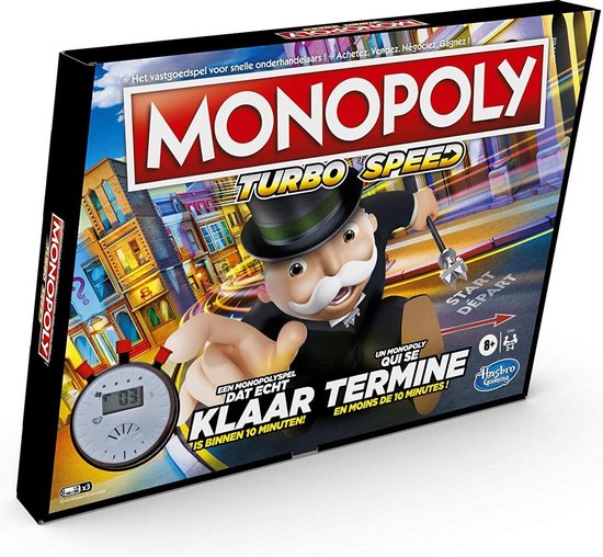 Thumbnail van een extra afbeelding van het spel Monopoly Turbo Belgische Editie - Bordspel