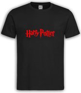 Zwart T shirt met Rode Tekst "Harry Potter " ronde hals / Size XL