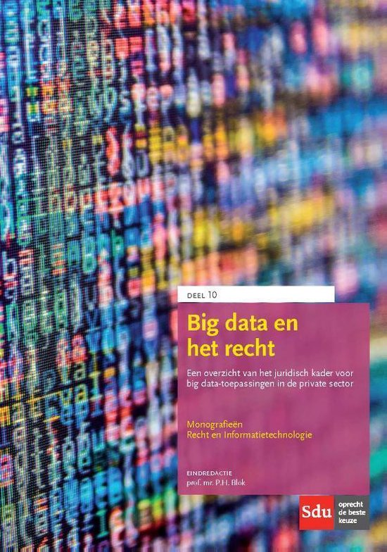Monografieen Recht en Informatietechnologie 10 - Big data en ... - cover
