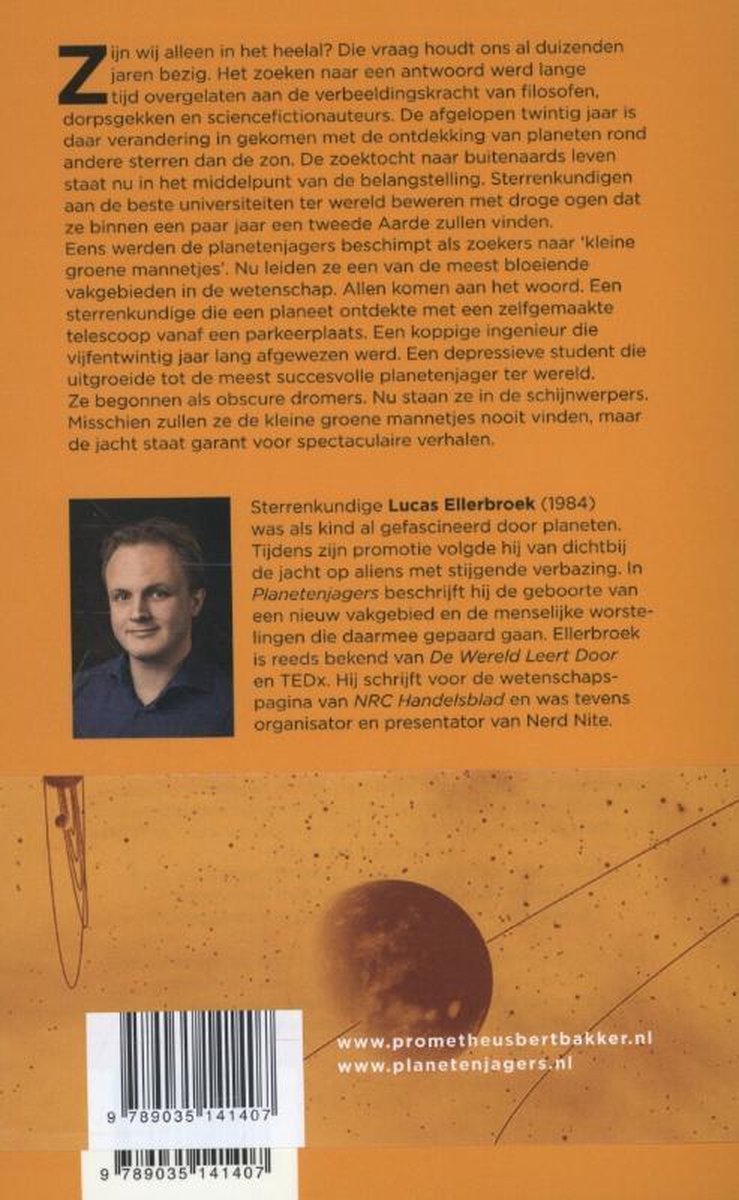 Planetenjagers - back cover