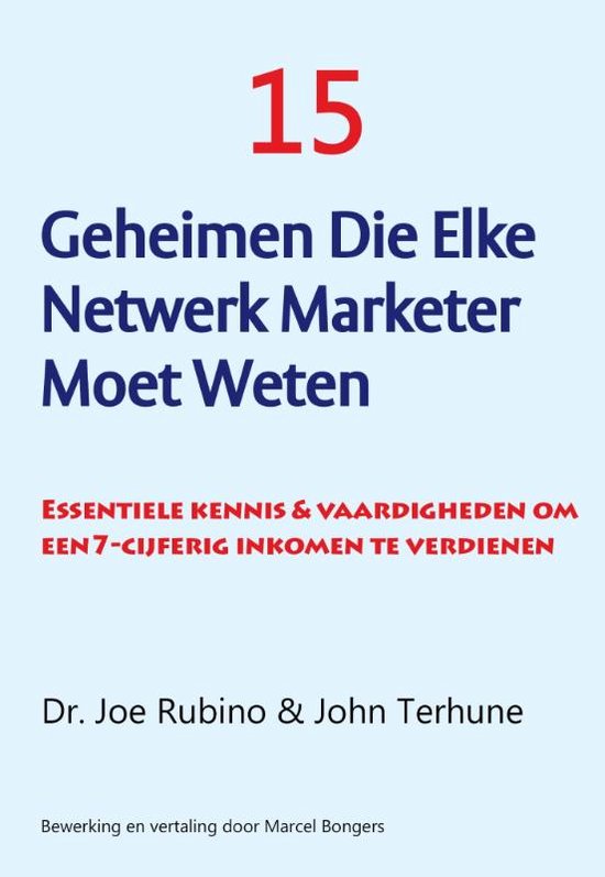 Cover van het boek '15 geheimen die elke netwerk marketer moet weten' van Joe Rubino