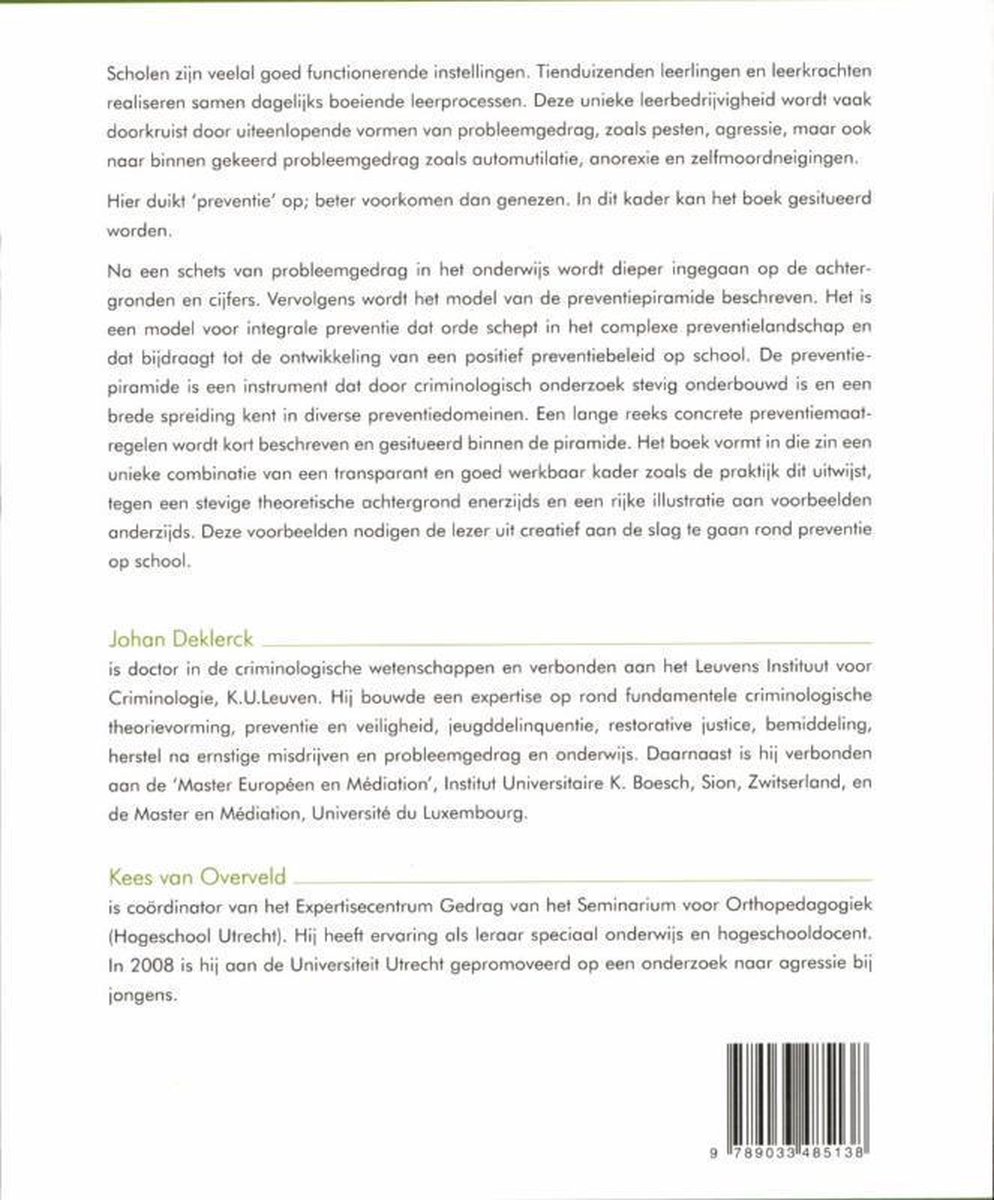 De preventiepiramide - back cover