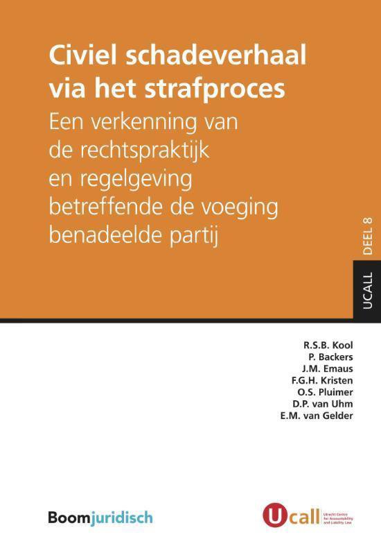 UCALL 8 - Civiel schadeverhaal via het strafproces - cover
